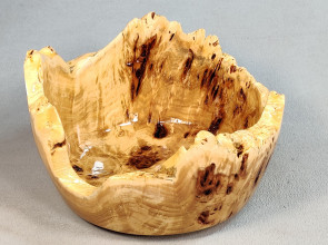 Handmade Poplar Wooden Bowl 